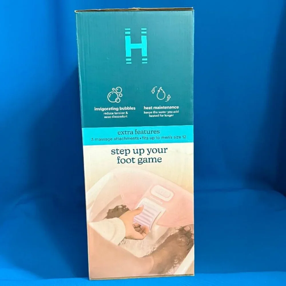 BRAND NEW  HOMEDICS BUBBLE BLISS DELUXE SOOTHING FOOTBATH W/ MASSAGE ATTACHMENTS